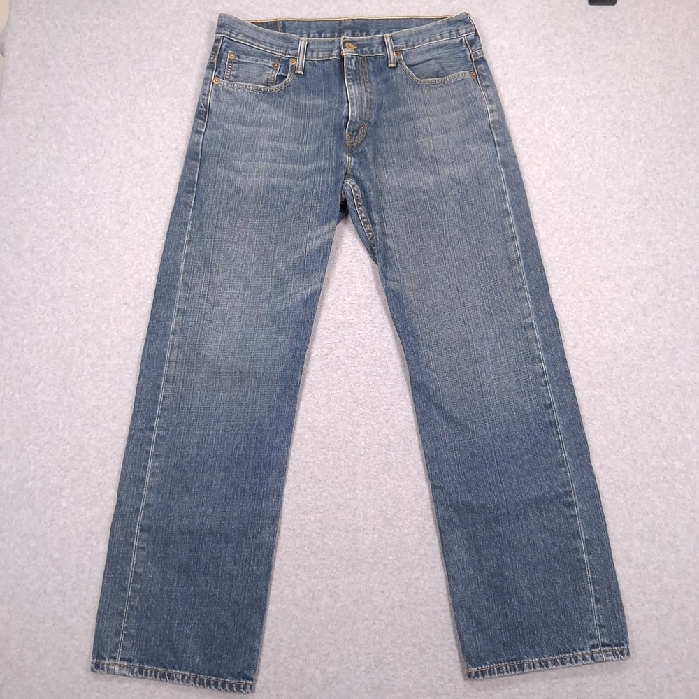 Levis 559 Relaxed Straight Jeans Mens 34x34 (34x31) Denim Medium Wash Skater